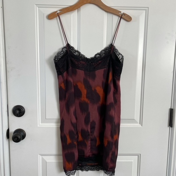 Zara animal print slip dress with lace trim - Picture 6 of 7